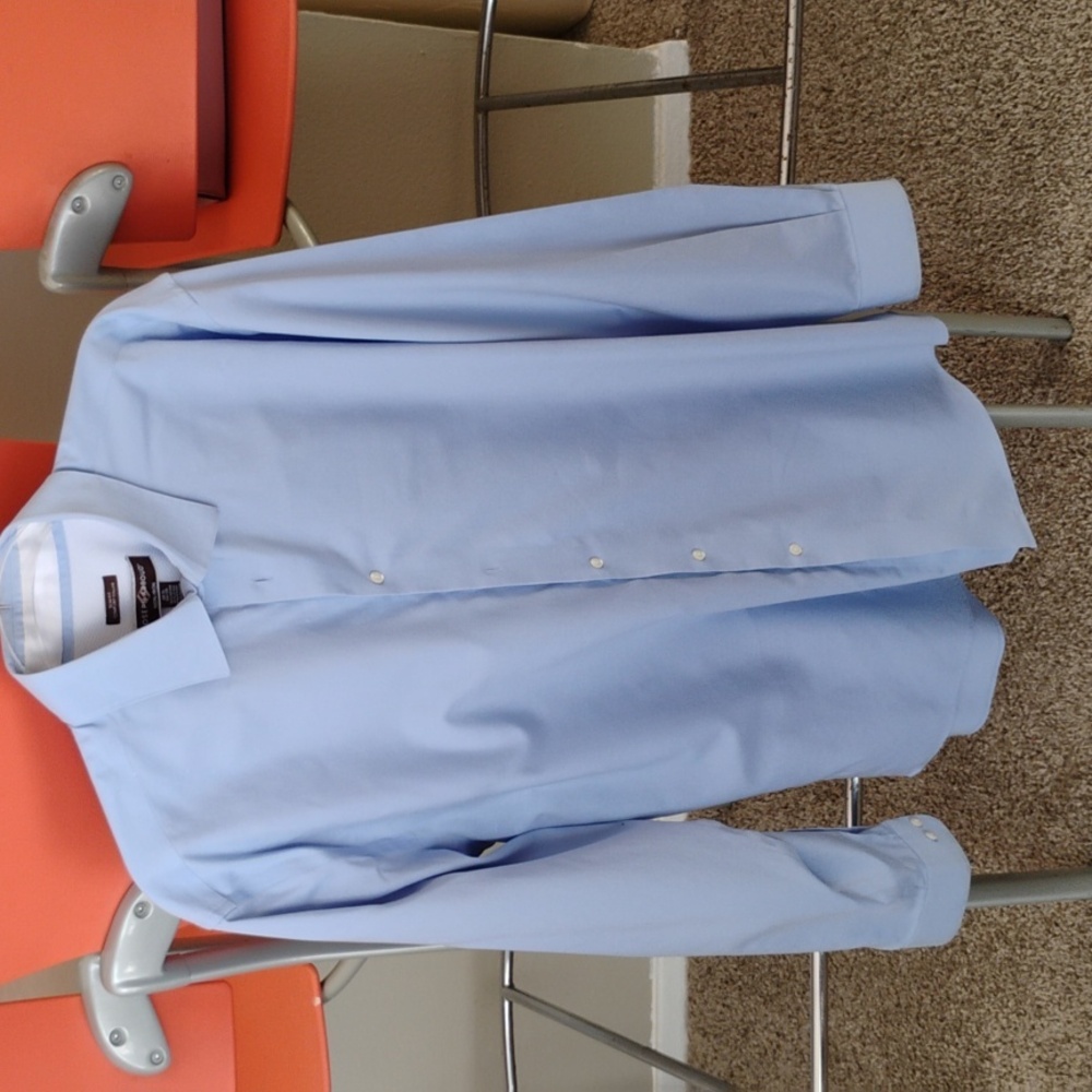 Joseph Abboud Non-Iron Men's Button Down Lt Blue Dress Shirt 16 1/2 (34/35)